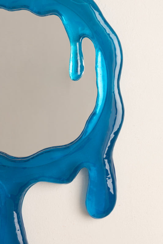 Drippy Ocean Blue Mirror