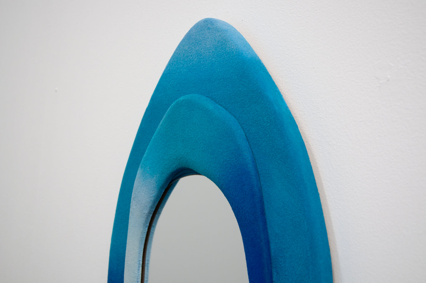 Gradient Blue Flock Mirror
