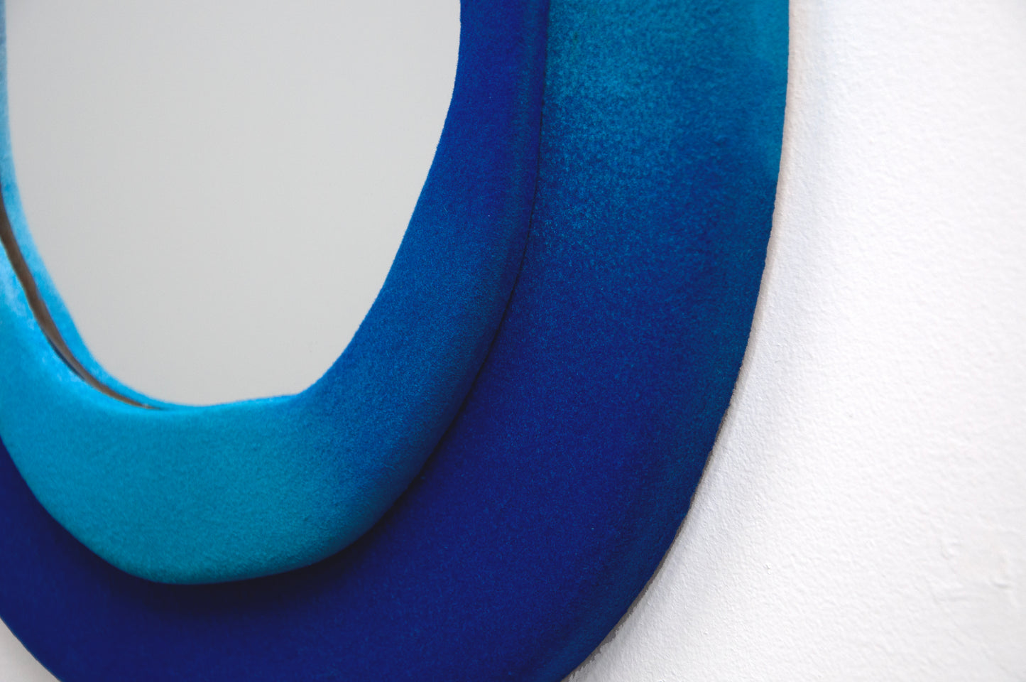 Gradient Blue Flock Mirror