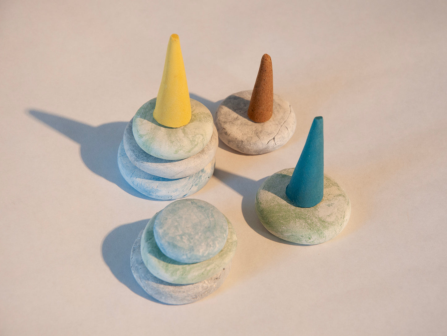 Small Ceramic Marble Pebble for Cone Incense