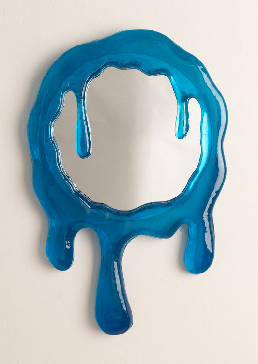 Drippy Ocean Blue Mirror