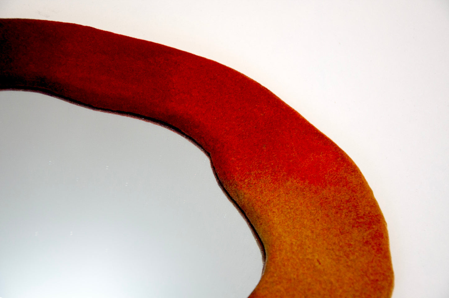 Gradient Black to Orange Flock Mirror