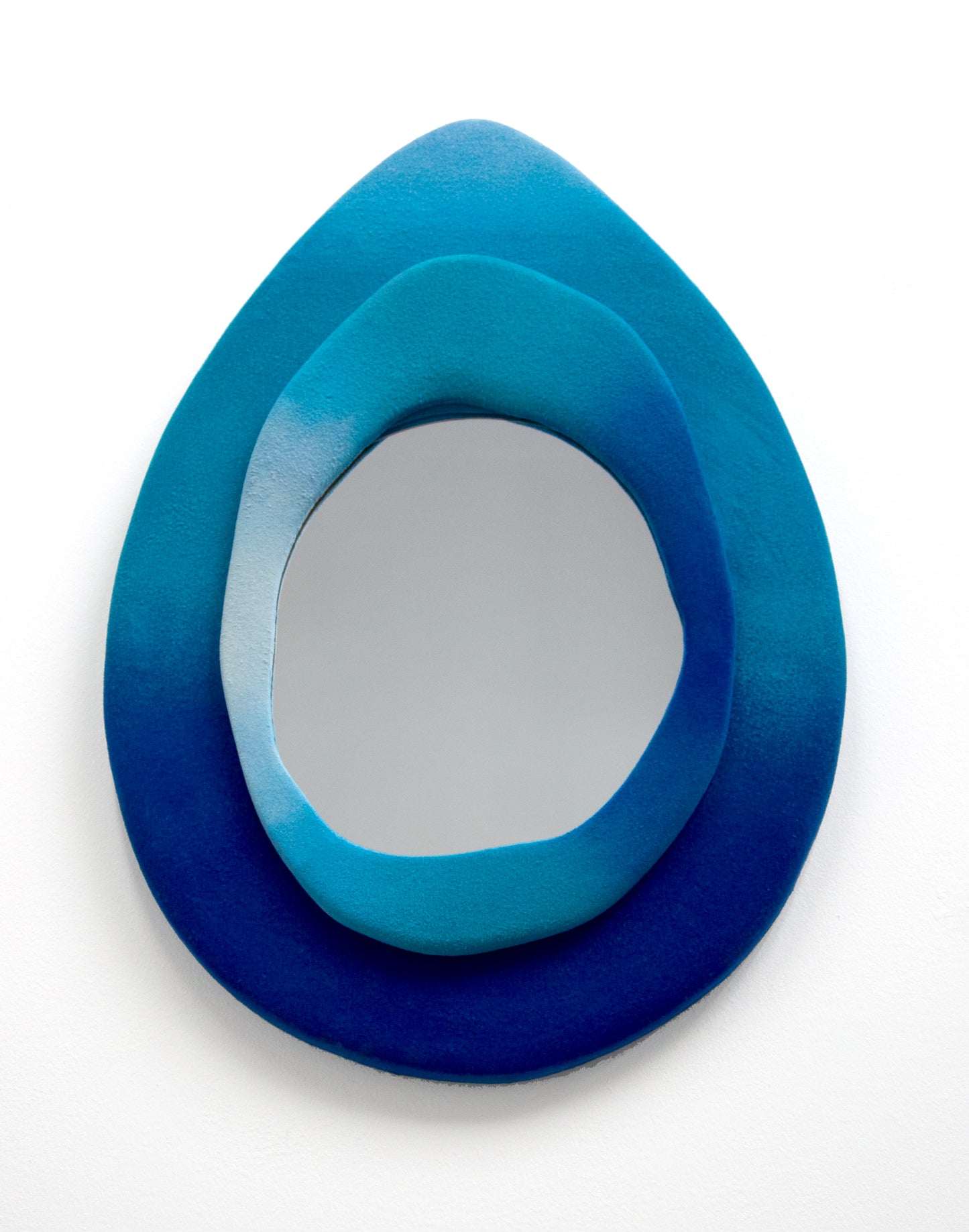 Gradient Blue Flock Mirror